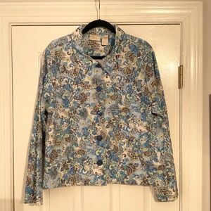 Baxter & Wells Blue and Celadon Print Jacket Size XL